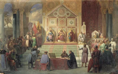 St. Louis (1214-70) King of France Receiving Robert Patriarch of Jerusalem, in Damietta in 1249, 1846